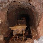 Flat wagon in the mine