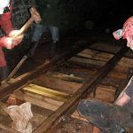 Track laying in tunnel