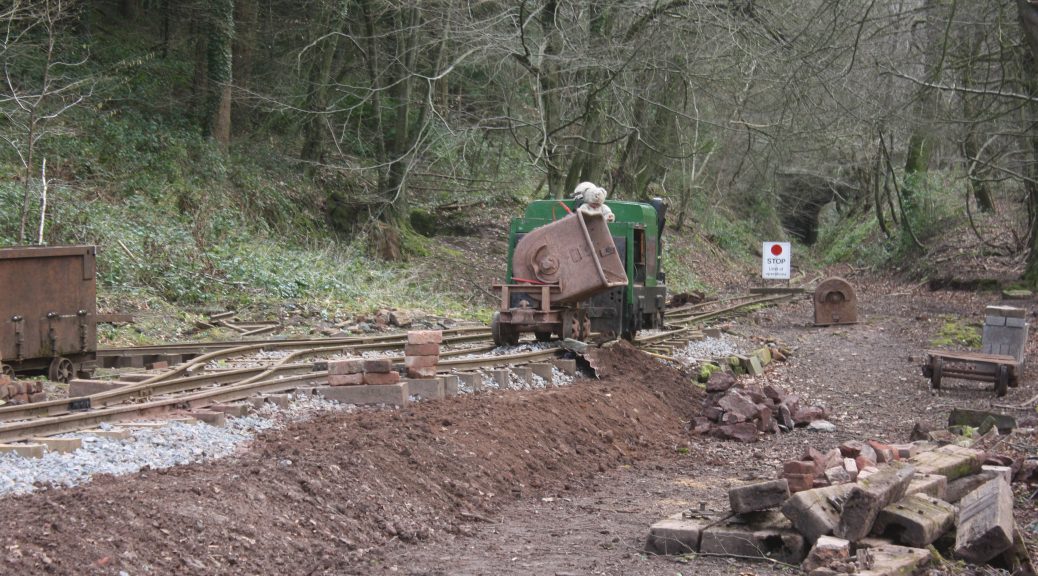 Tipping the spoil next to the loop