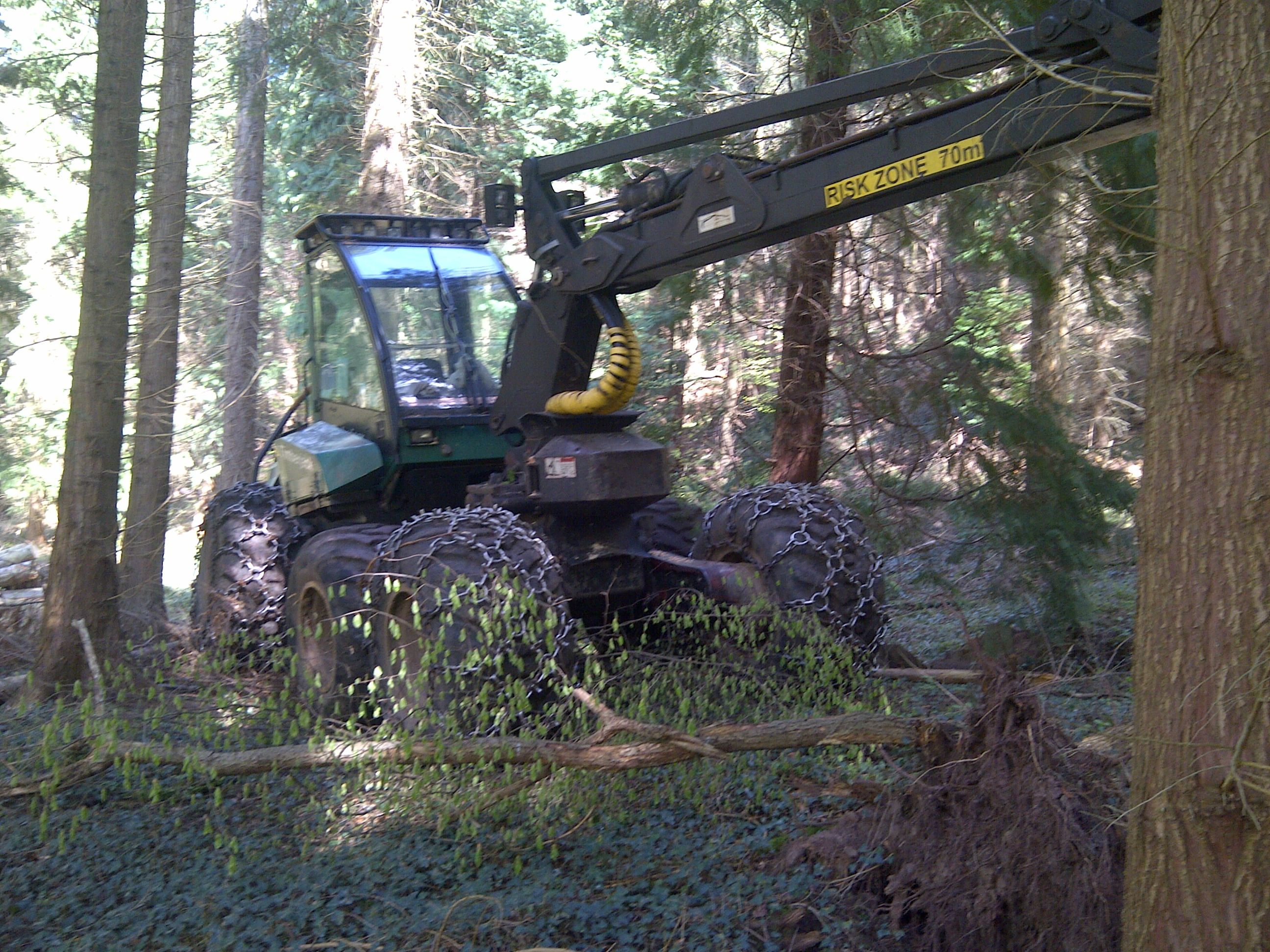 The driving seat of a forestry machine...