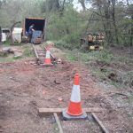 Gap in the track for forestry access