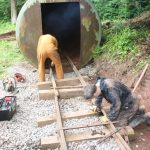 Tracklaying into the new shed