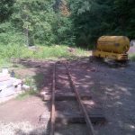 Temporary track under construction