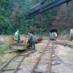 4-wheel bogie is lifted into position