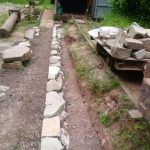 Retaining wall at Lea Bailey