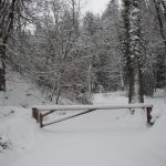 Entrance barrier in the snow