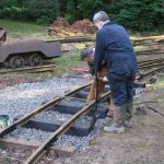 Curve relaid on new sleepers