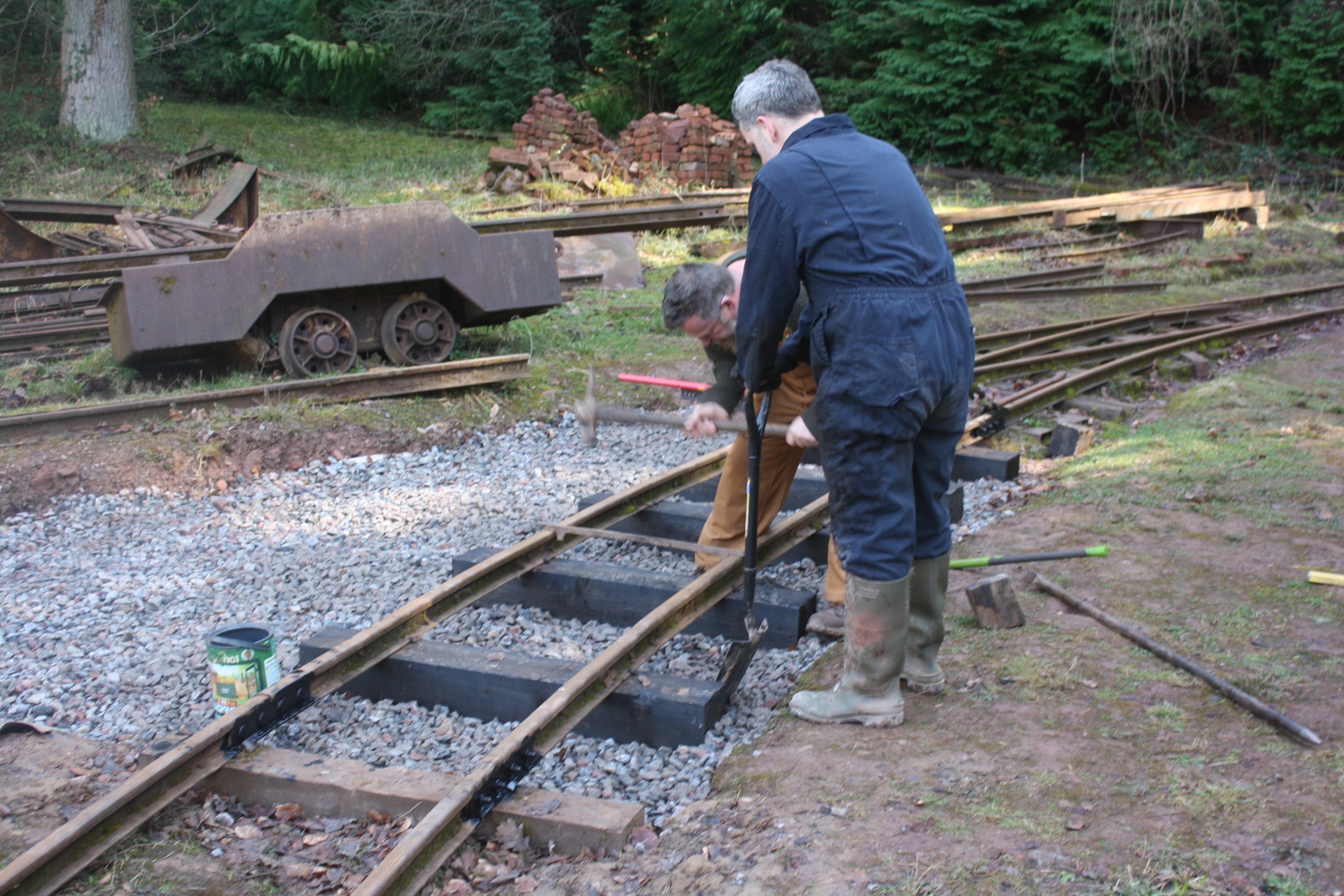 Curve relaid on new sleepers