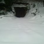 Mine entrance in the snow
