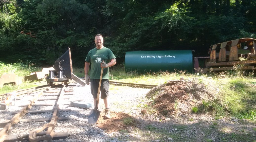 Richard posing with a shovel