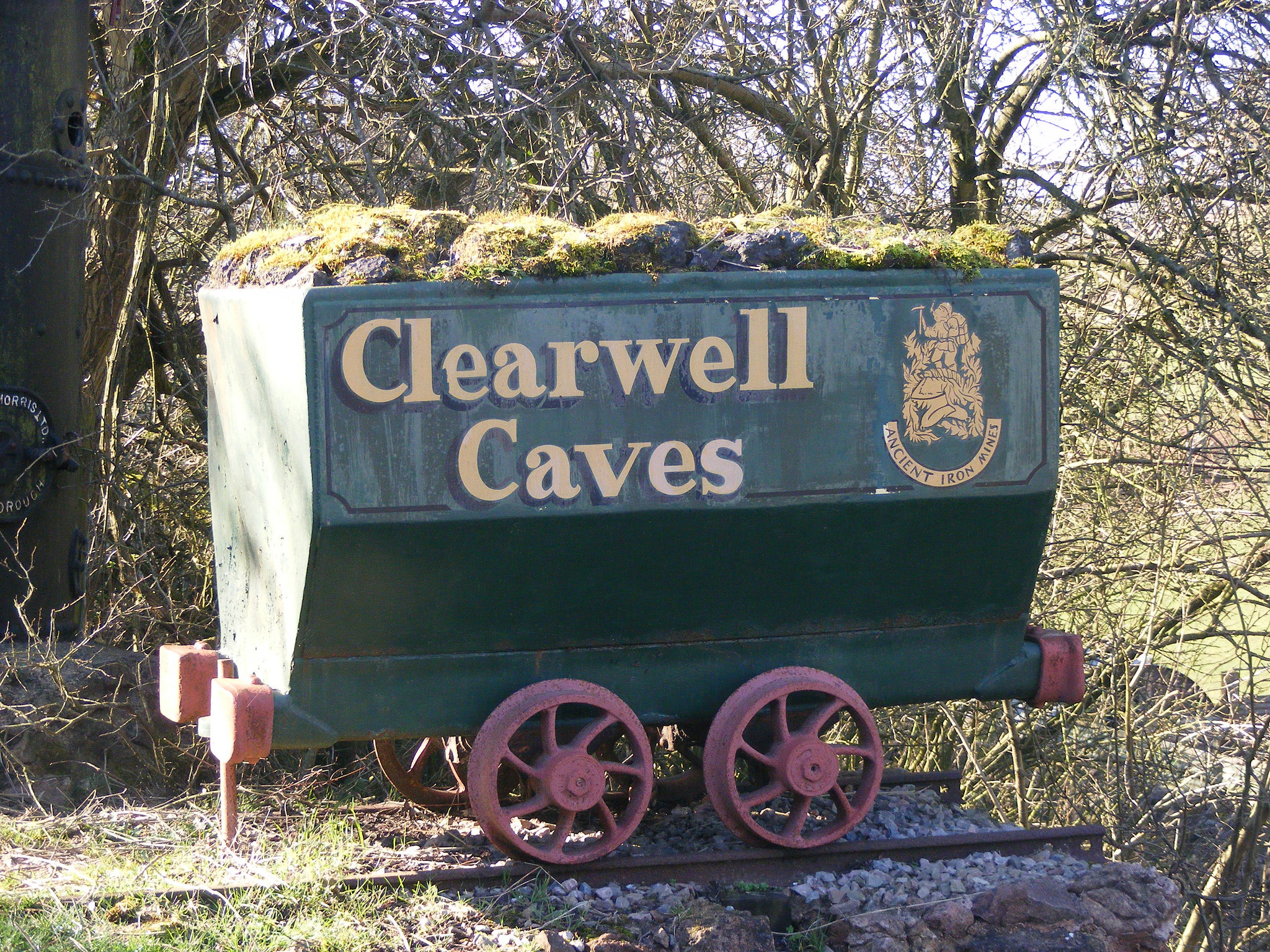 Mineral wagon on display at Clearwell Caves