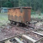 Wagon parked on the mine tip