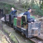 Simplex shunting a wagon