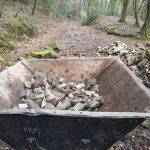 Wagon loaded with rocks